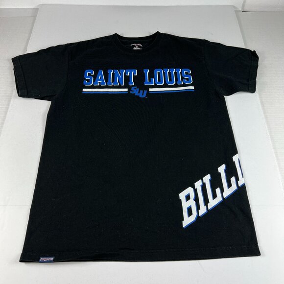 Jansport Saint Louis Billakens Shirt Medium Black Wrap Around Short Sleeve Tee - Picture 1 of 12